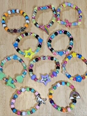 Star Unicorn Kandi Bracelet Bundle Set of 10